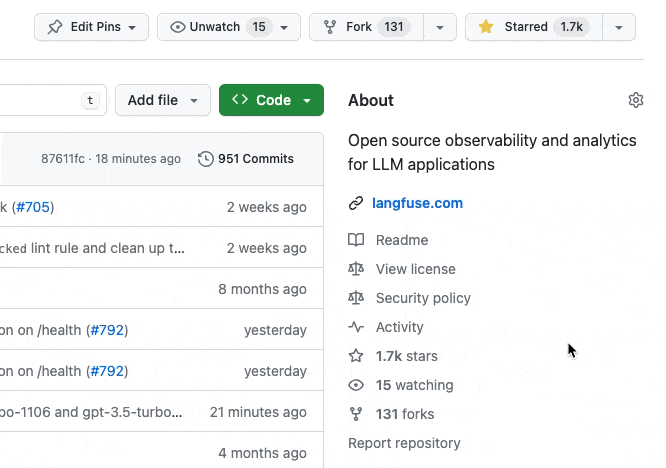 Langfuse
releases